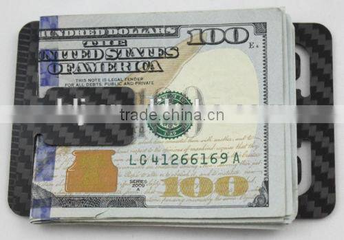 Thin Carbon Fiber Money Clip Credit Card Holder Wallet Carbon Fiber Bottle Opener