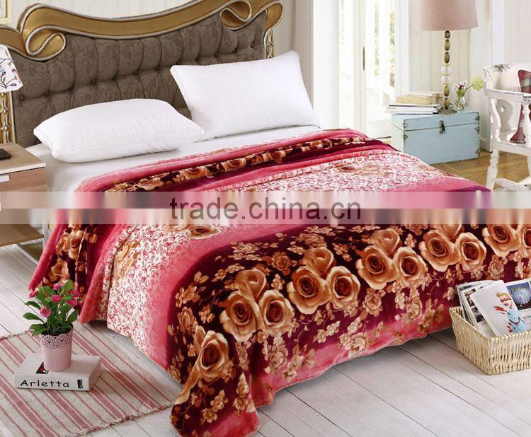 new style printed sharpe/polar fleece blanket 2ply blanket