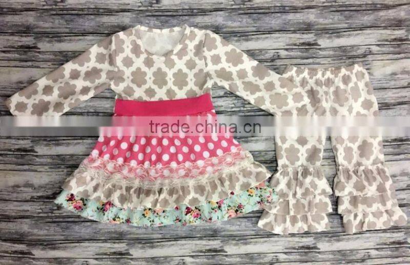 Easter boutique kids clothing remake girl rabbit print outfits spring boutique girl clothing sets