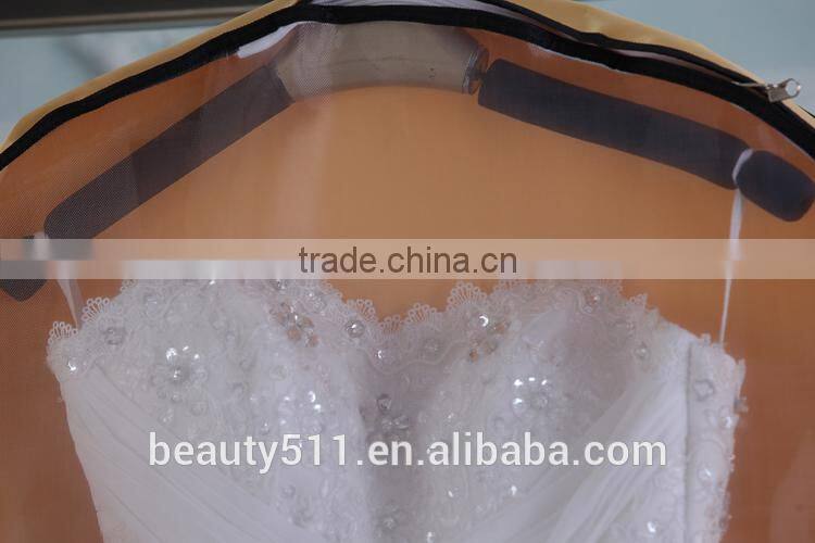 Plastic custom printed wedding dress garment bags with low price WB05