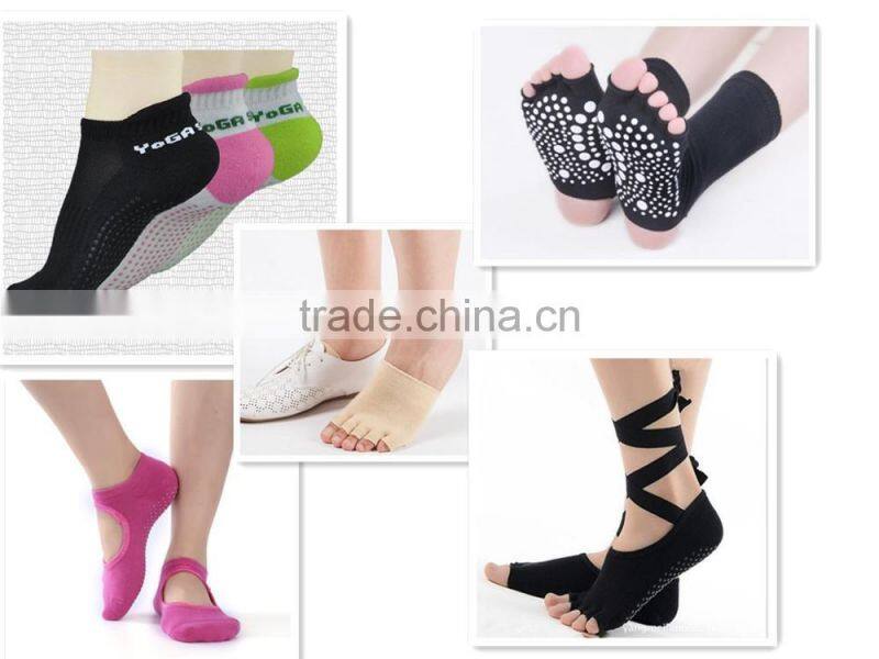 OEM Extra long Knee High Yoga Socks/Anti-slip Women Ballet Socks/Yoga Pilates Socks--AMY704