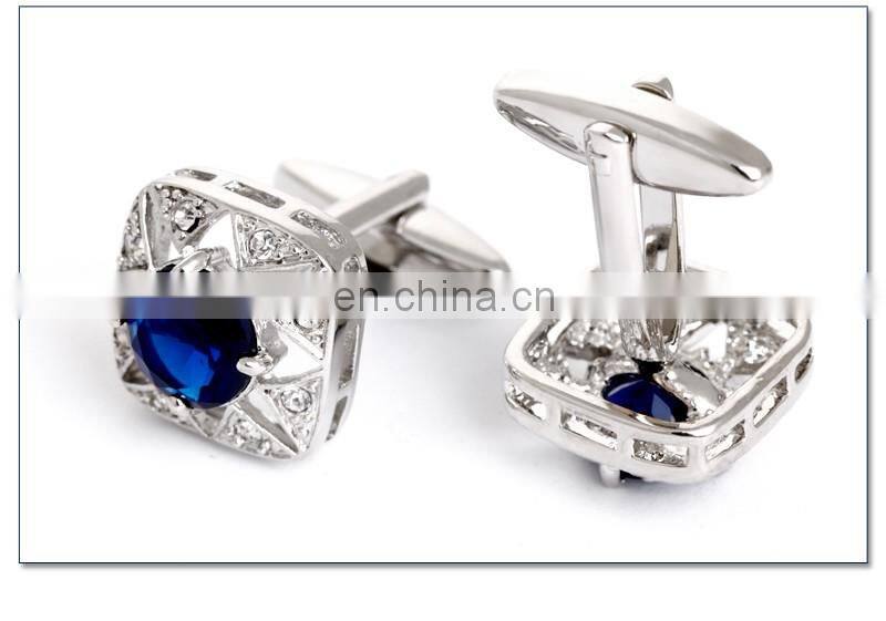 Sparkling Luxurious Diamond Stone Unisex Shirt Jewelry Cufflinks Brand