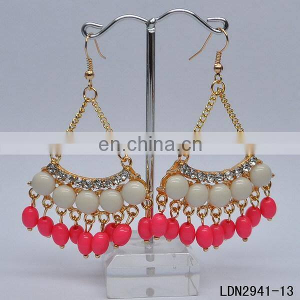 Brife light blue mint fan bubble teardrop adult women earrings