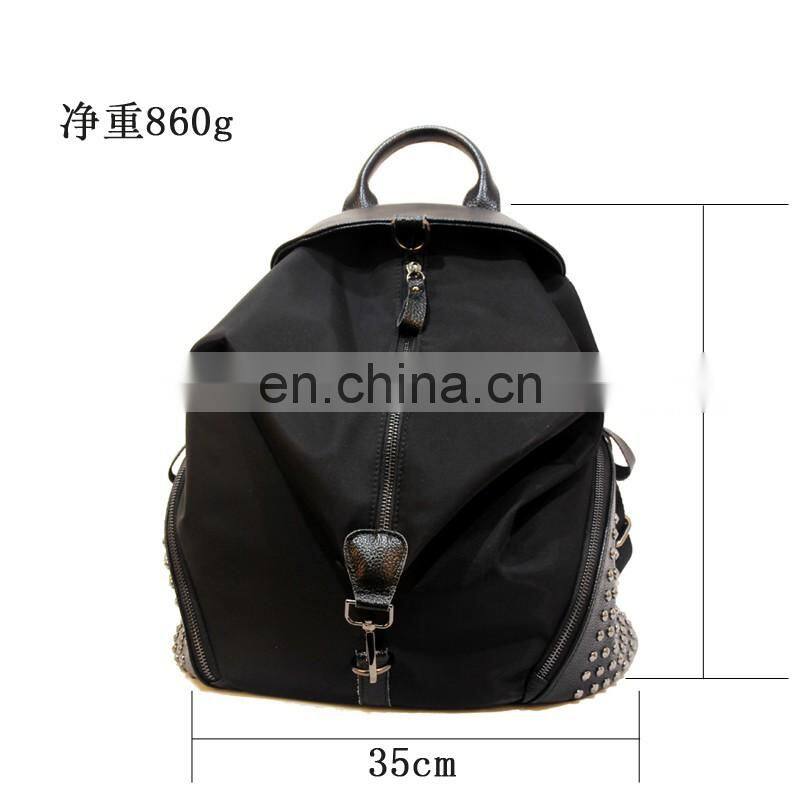 Fashion Casual Women Black Orange Backpack laptop bags