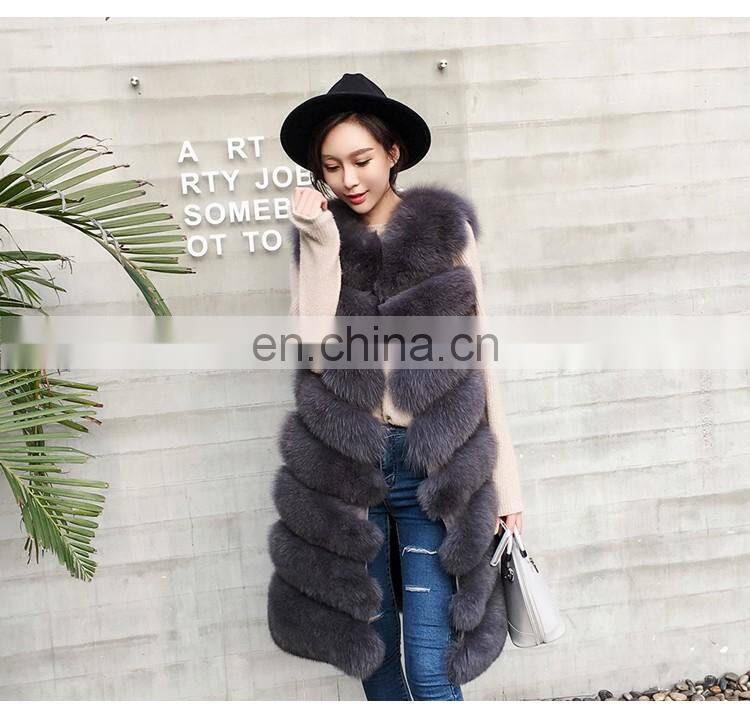 Top Grade Hot Sale Supplier Winter Vest Real Fox Fur Gilet Luxury Fancy Vest for Women