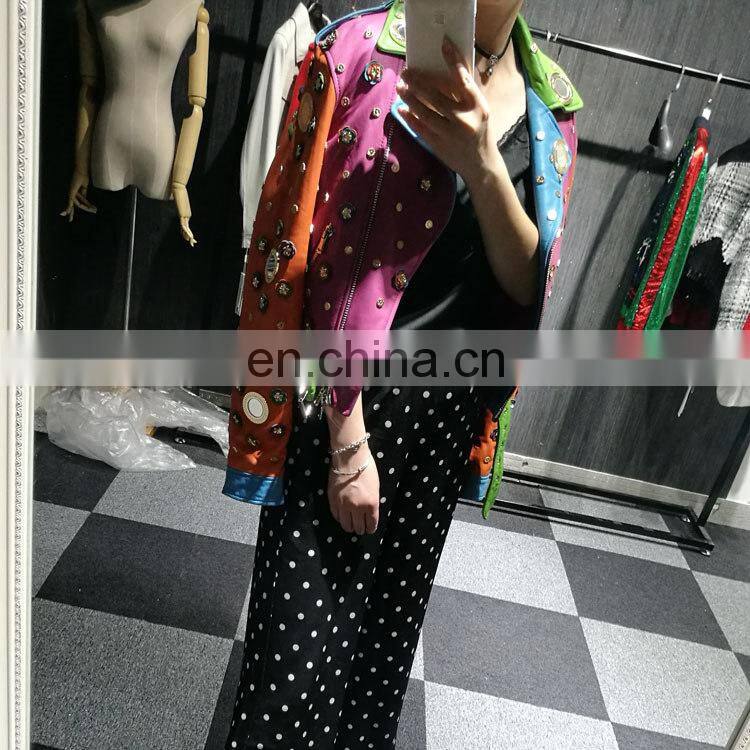 Soft Genuine Lambskin Leather Short Jacket Italian Leather Jacket Women