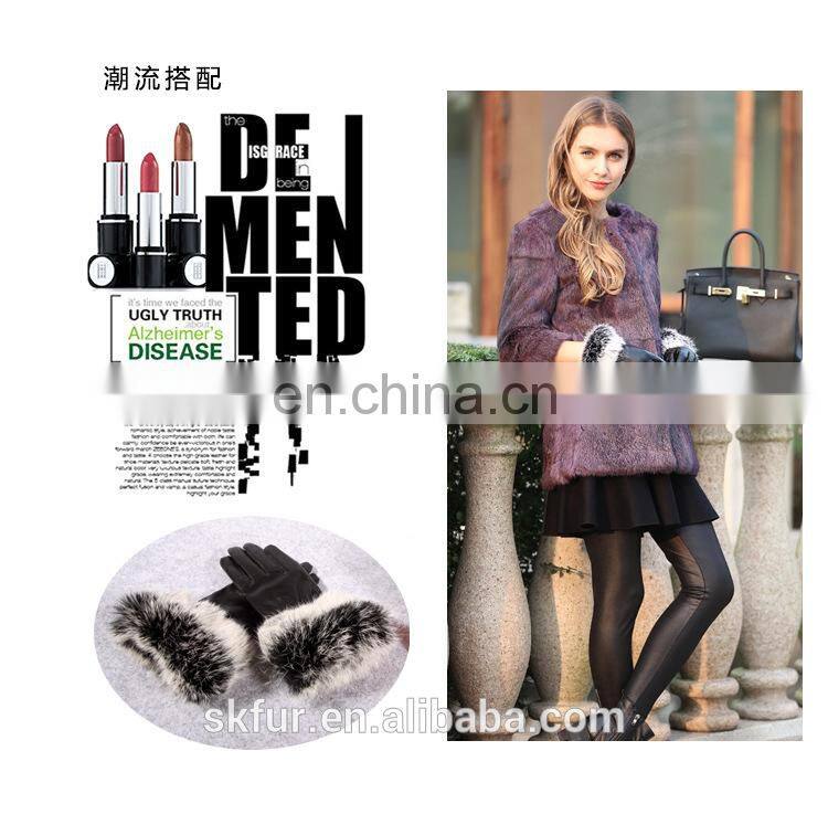 China factory wholesale winter warm real sheepskin soft leather work glove for lady