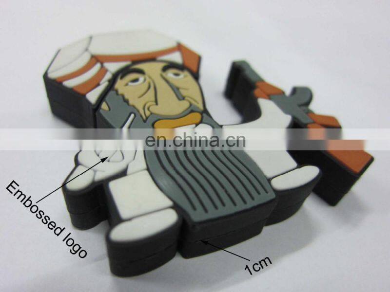 New design cheap cartoon character pvc 32gb flash usb with embossed logo