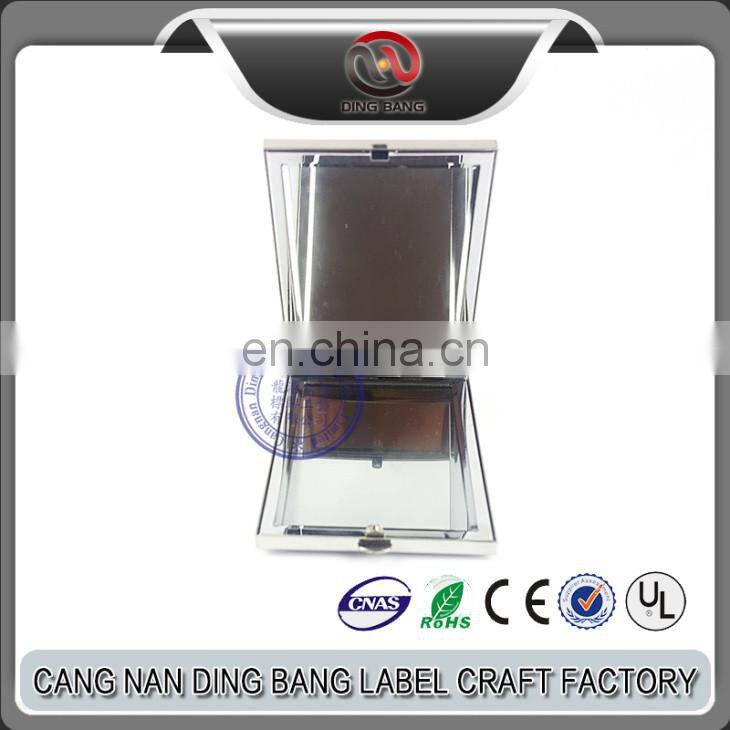 Promotional Cheap Wedding Souvenir Custom Blank Type Double Side Square Shape Metal Compact Mirror