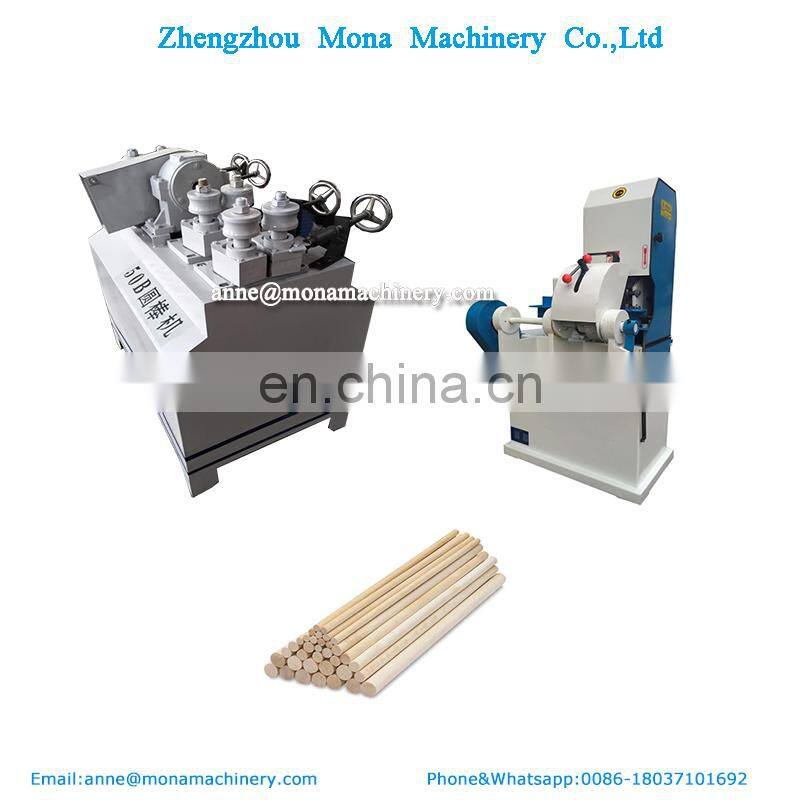 High speed automatic brush handle making machine wood rod sanding machine |wood broom handle screw making machine threaded