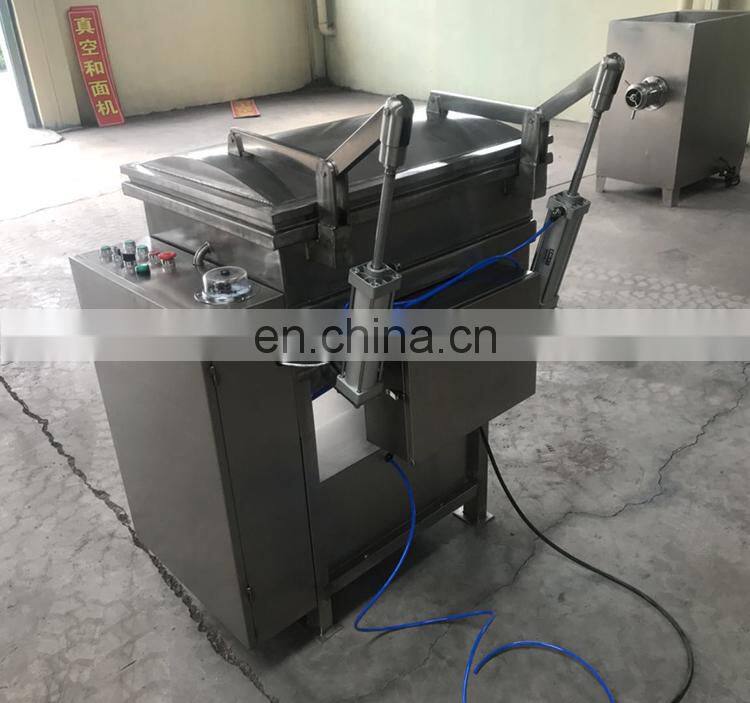 Double shaft automatic  chicken sausage vacuum food mixer machine