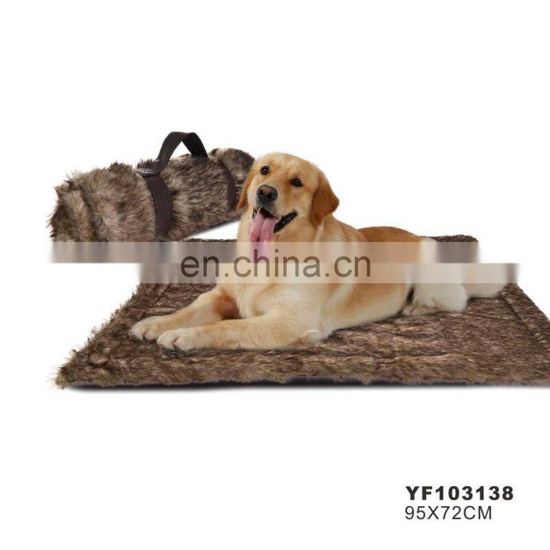 Wholesale Customized luxury warm soft Leopard dog beds