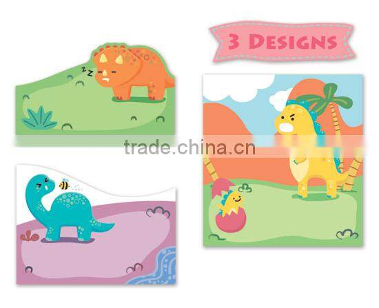 Stationery Gift Colourful Dinosaur Monster Robot Animal 3 Layers Memo note Die cut Memo Pad