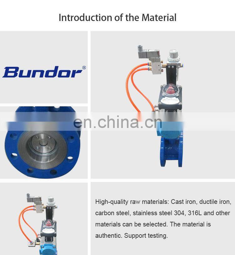 Bundor 2021 new 6 inch Pneumatic triple eccentric flange butterfly valve for water