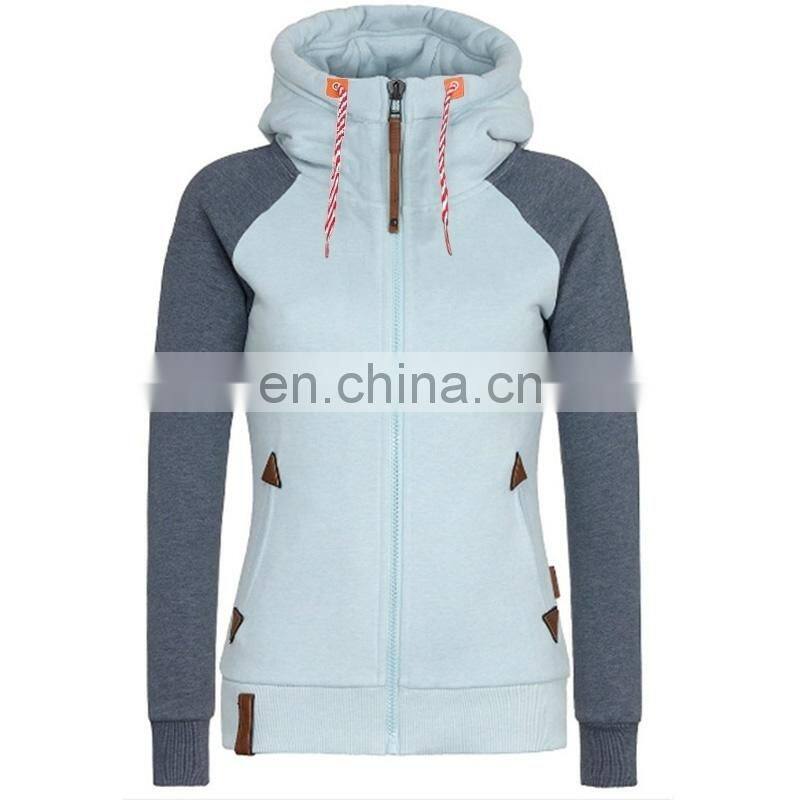 Factory custom women's spring and autumn long-sleeved casual sports hooded zipper start sweater jacket women S-5XL