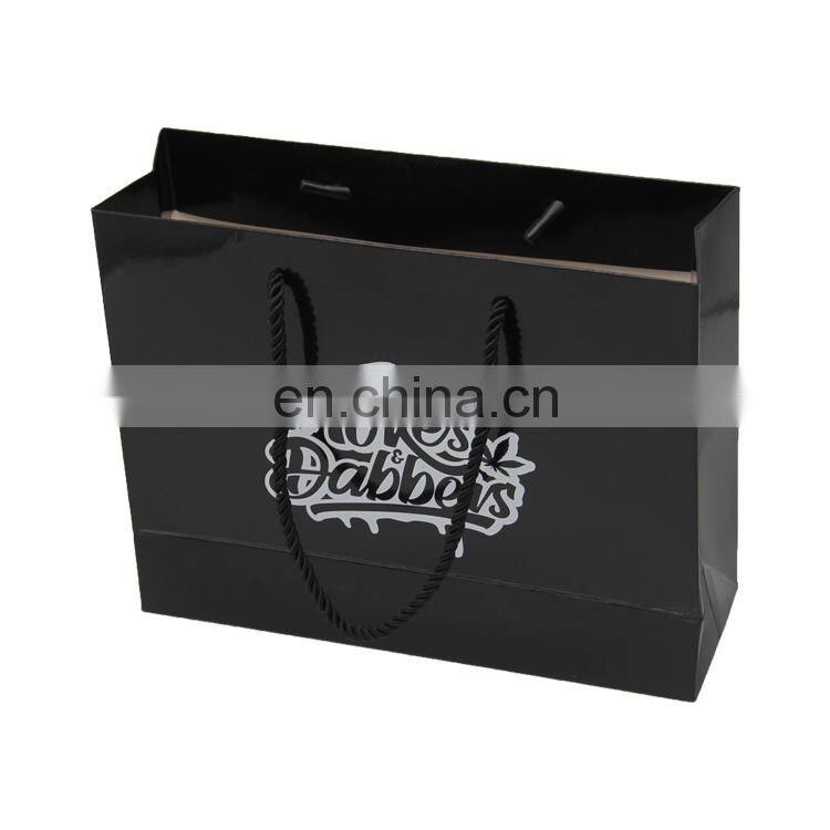 boutique designed cute transparent premium luxury personalized paper bag with ribbon