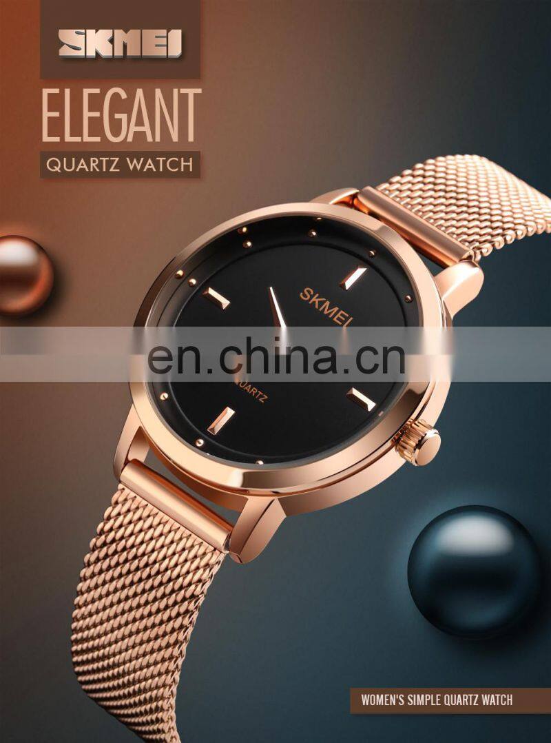 luxury SKMEI 1528 ladies wrist watch stainless steel female women watches