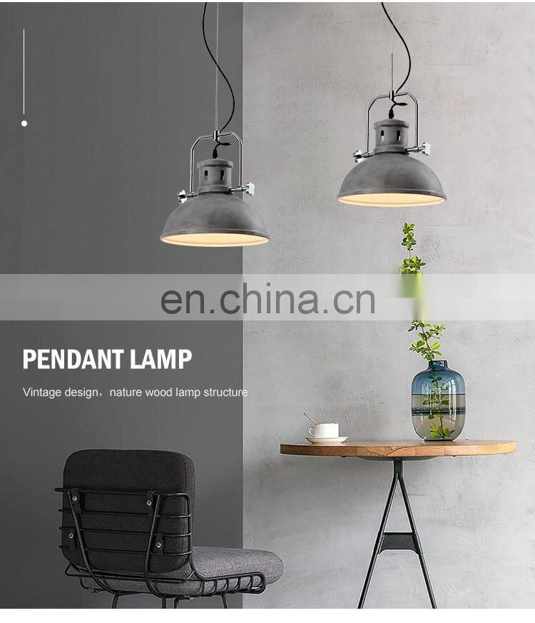 HUAYI Factory Wholesale Vintage Decoration Iron Solid Wood Indoor 5W 10W Living Room Kitchen Hanging LED Pendant Light