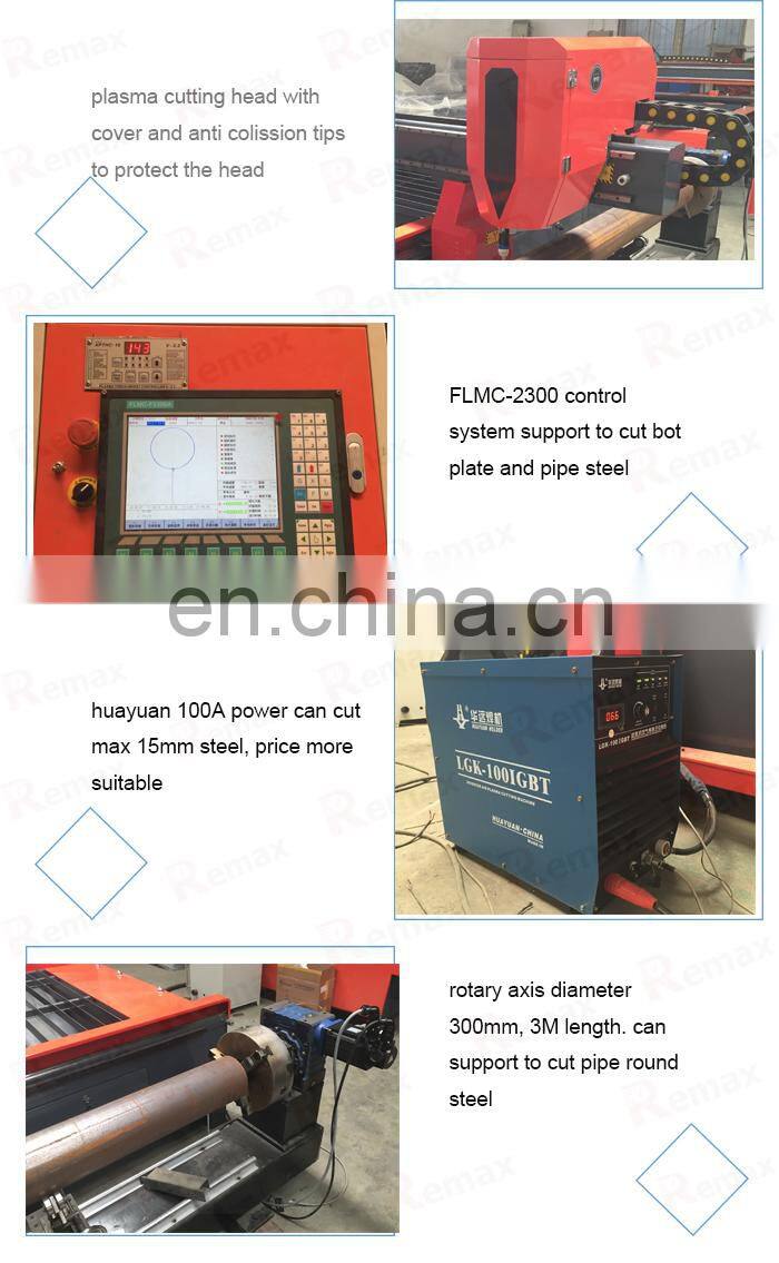 1325 Cnc Pipe Plasma Cutting Machine With Rotary
