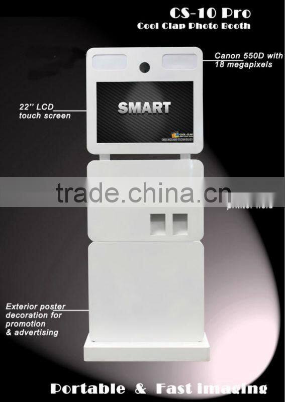 2014 Hottest Portable Touch Screen Photo Booth For Open Air Brand Promotion
