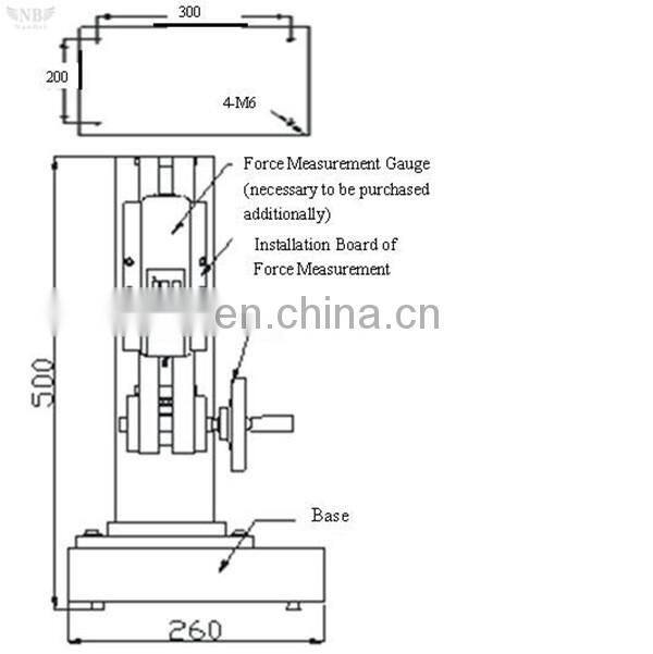 Max Force 1000N Manual Side Shaking Vertical Dynamometer