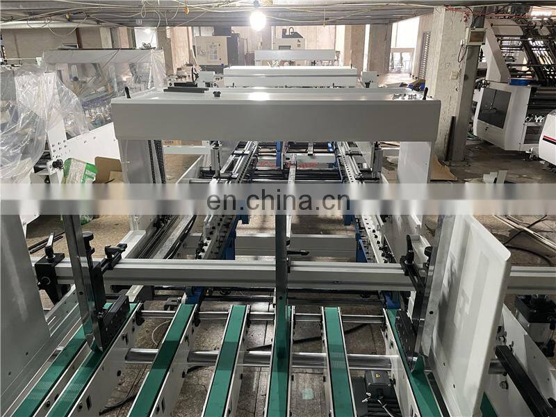 UFG1250E 2 4 corners Automatic Corrugated pizza food express paper box Folding and gluing machine