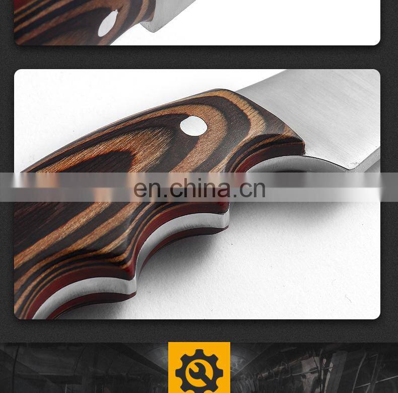 Outdoor high hardness stainless steel axe cluster from survival safety axe solid wood handle climbing axe