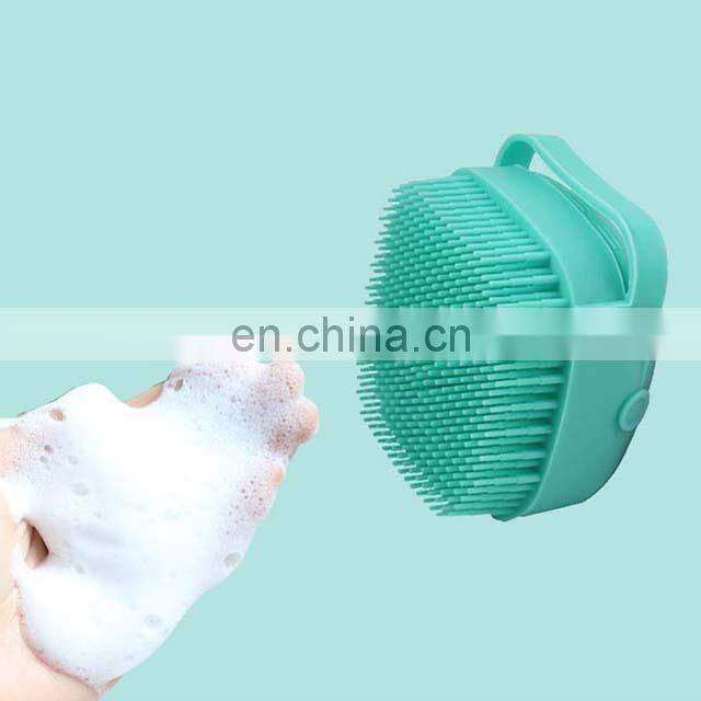 Hot Selling Soft Body Brush Shower Brush Baby Silicon Massage Bath Brush With Soap Dispenser