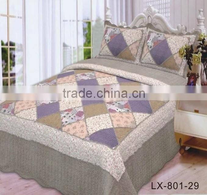 Cotton patchwork block printed Quilting quilt bedding set