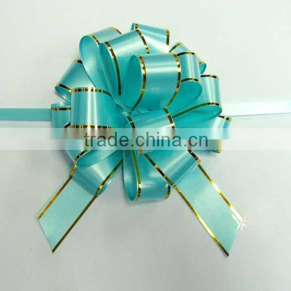 Blue Hi Gian Pom-Pom Ribbon Pull Bow for Decoration Christmas