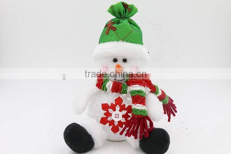 Christmas Gift Lovely Flannel Doll Muppet Snowman Fabric Crafts Xmas Ornament Decoration Night Light