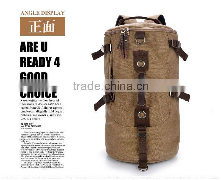 New style mult-function cylindric canvas shoulder bag/leisure bag/causal bag/student bag/travel bag/pack bag/tote bag/backpack/m