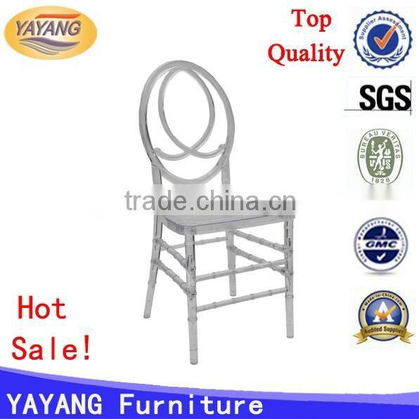Popular knocked-down tiffany catering wedding chiavari plastic clear resin phoenix chair