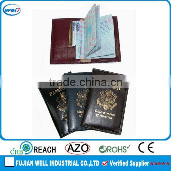 Black Personalized PU Leather Card Holder