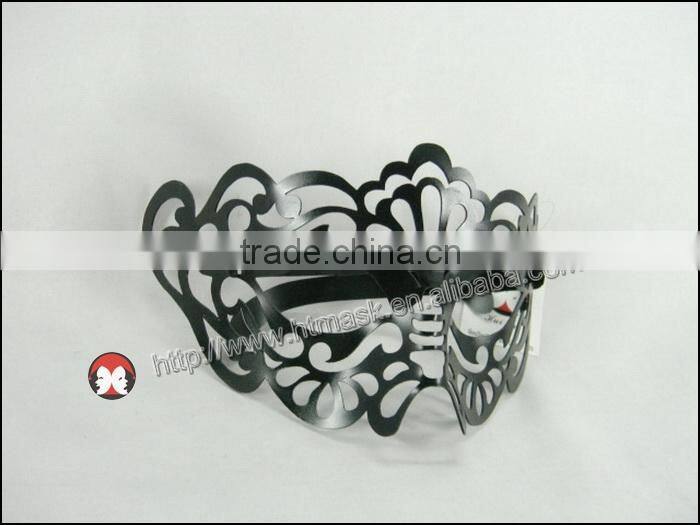 Handmade PVC black glasses hollow half face party eye mask used carnival games for sale