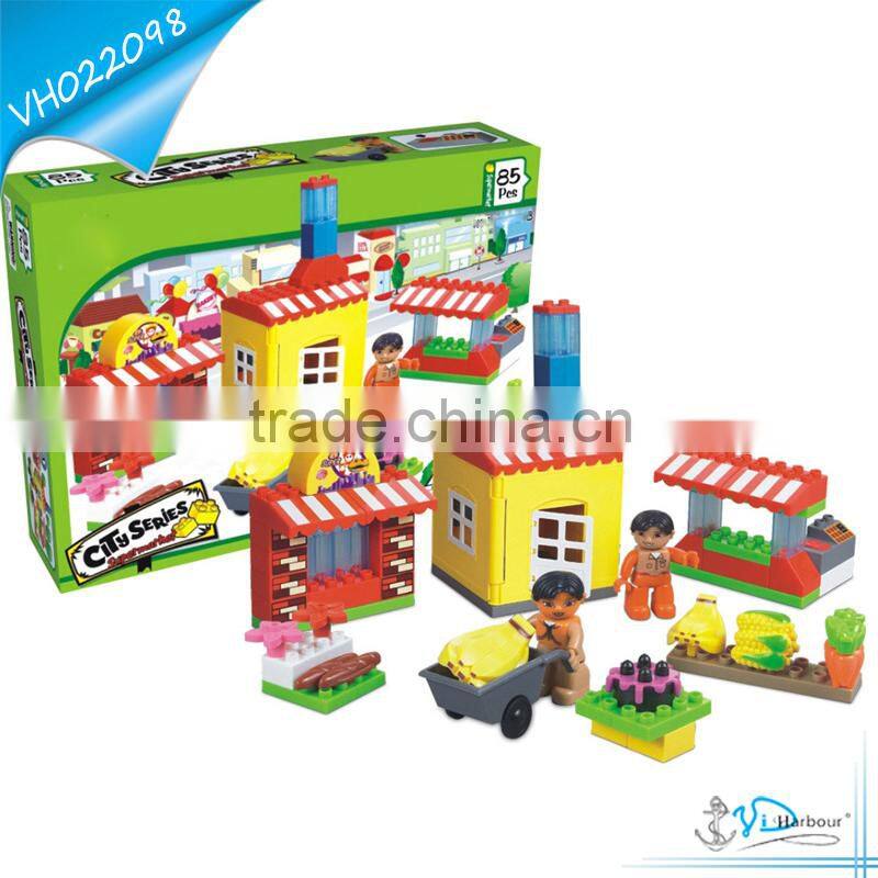 Market Set Plastic Interlocking Toy for Kids 2015