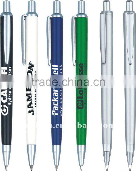 Valin promotional Retractable metal clip banner pen banner flag ball pen