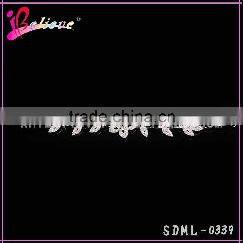 Silver flower metal hairband wholesale in factory , women hairband jewelry