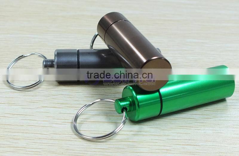 10ml/15ml/20ml 7 Color Option Smooth Oxidation Surface Mini Size Pill Storage Alloy Vial