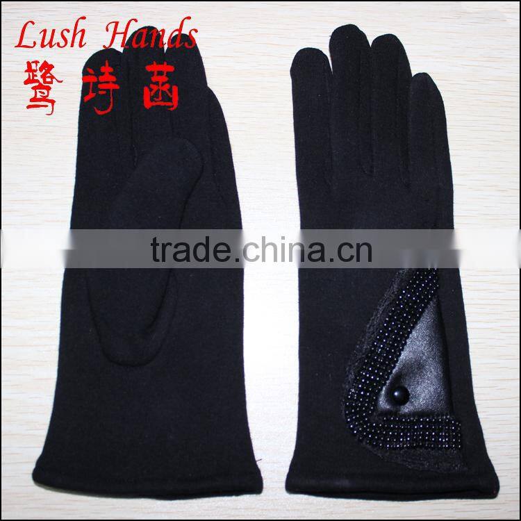 Cheap fashion woman mirco velvet hand gloves