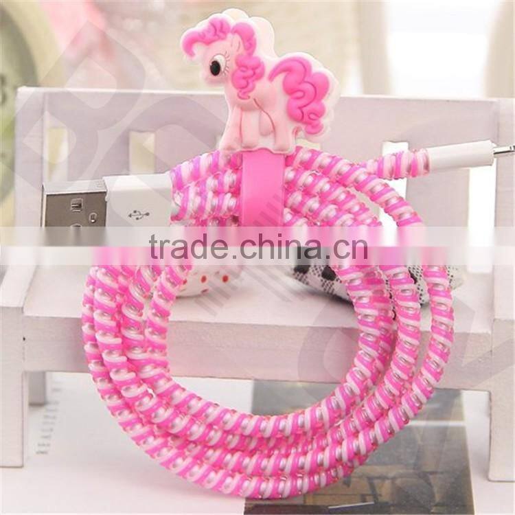DIY Carton Spiral Protector USB Multi Charger Data USB Cable for IOS