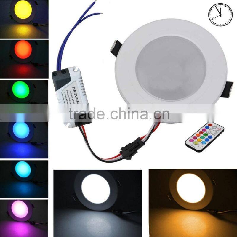 10w rgbw led recessed dimmable downlight