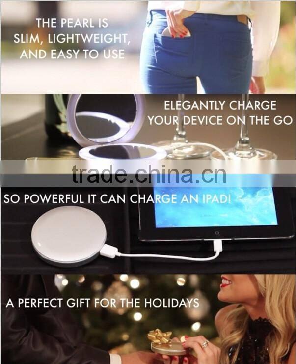creative best gift portable mirror power bank XHB-MR