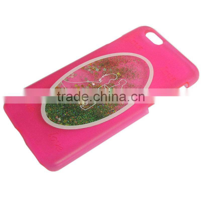 Flowing Sand Dynamic Liquid Glitter Bling Star Clear Hard Case for iPhone 6