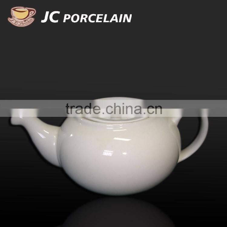 Fine quality bone china porcelain tea pot with handle