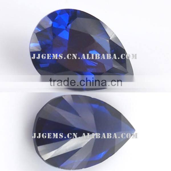 Best price lab created cz pear blue sapphire price