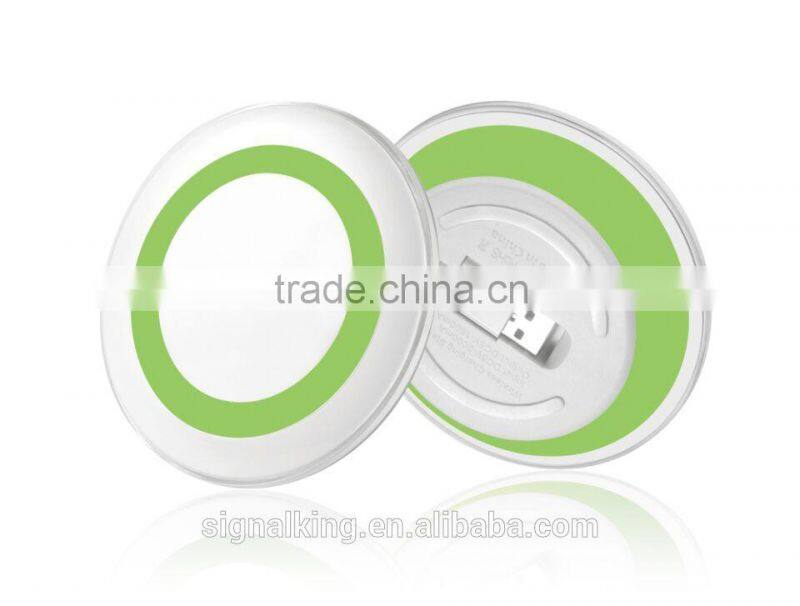 Factory Wholesale Fast Charging QI Wireless Charger Wireless Charger Pad Built In USB Cable For Samsum S6 All Smart Phone