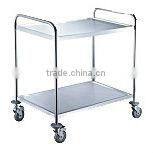 FAYK.FRM2 FILMA Tea Trolleys-European Version-2 Tier Stainless Steel Dining Cart - Round Tube