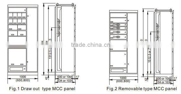 low voltage switchgear MNS with custom mccb & rccb