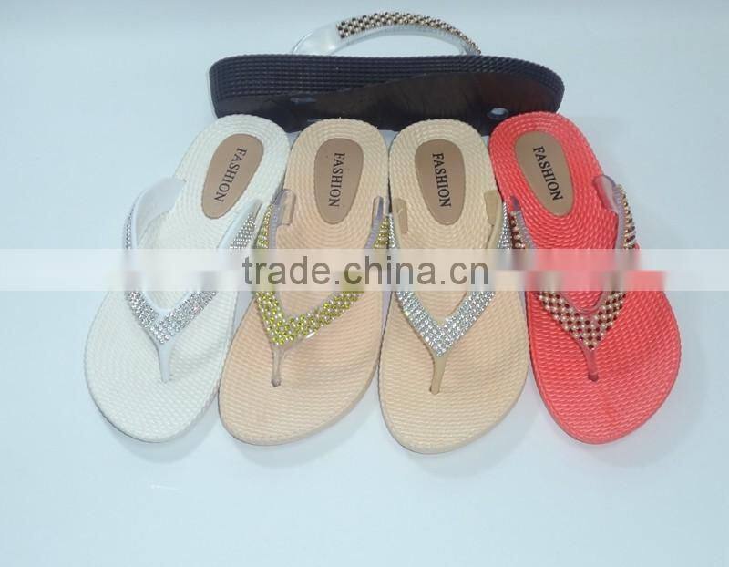 2016 PVC PCU Fashion Lady Pearl Summer Slippers